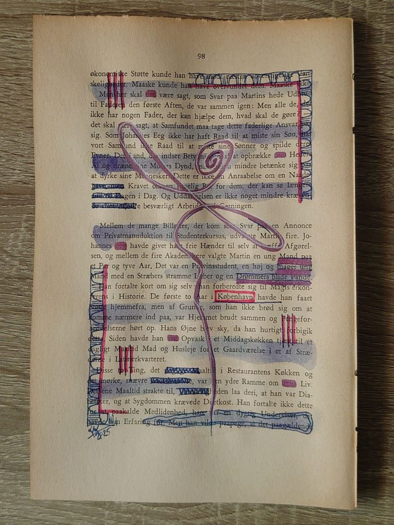 F - Mixed media (akvarel mm) på bogpapir
af K.A. Kristensen