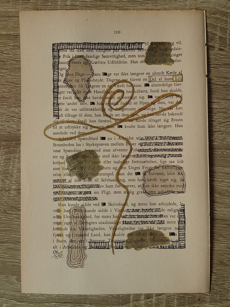 A - Mixed media (akvarel mm) på bogpapir