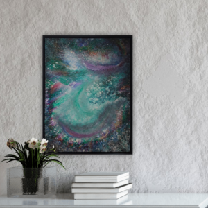 Maleri Grøn uden titel af Amanda Arndal Gravesen