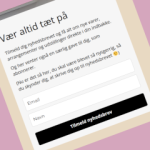 Reklame for nyhedsbrev