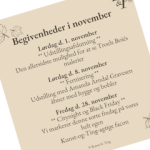 Begivenheder hos Kunst & Ting november 2025