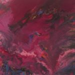 Maleri Rød 80x60 uden titel af Amanda Arndal Gravesen