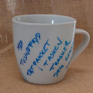 Håndmalet genbrugskop